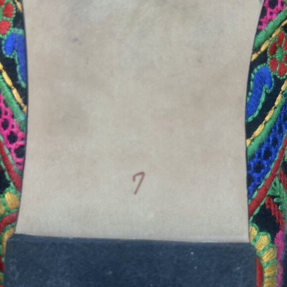 Sam Edelman Felicia Embroidered Patchwork Ballet Flats Size 17 - Picture 7 of 13